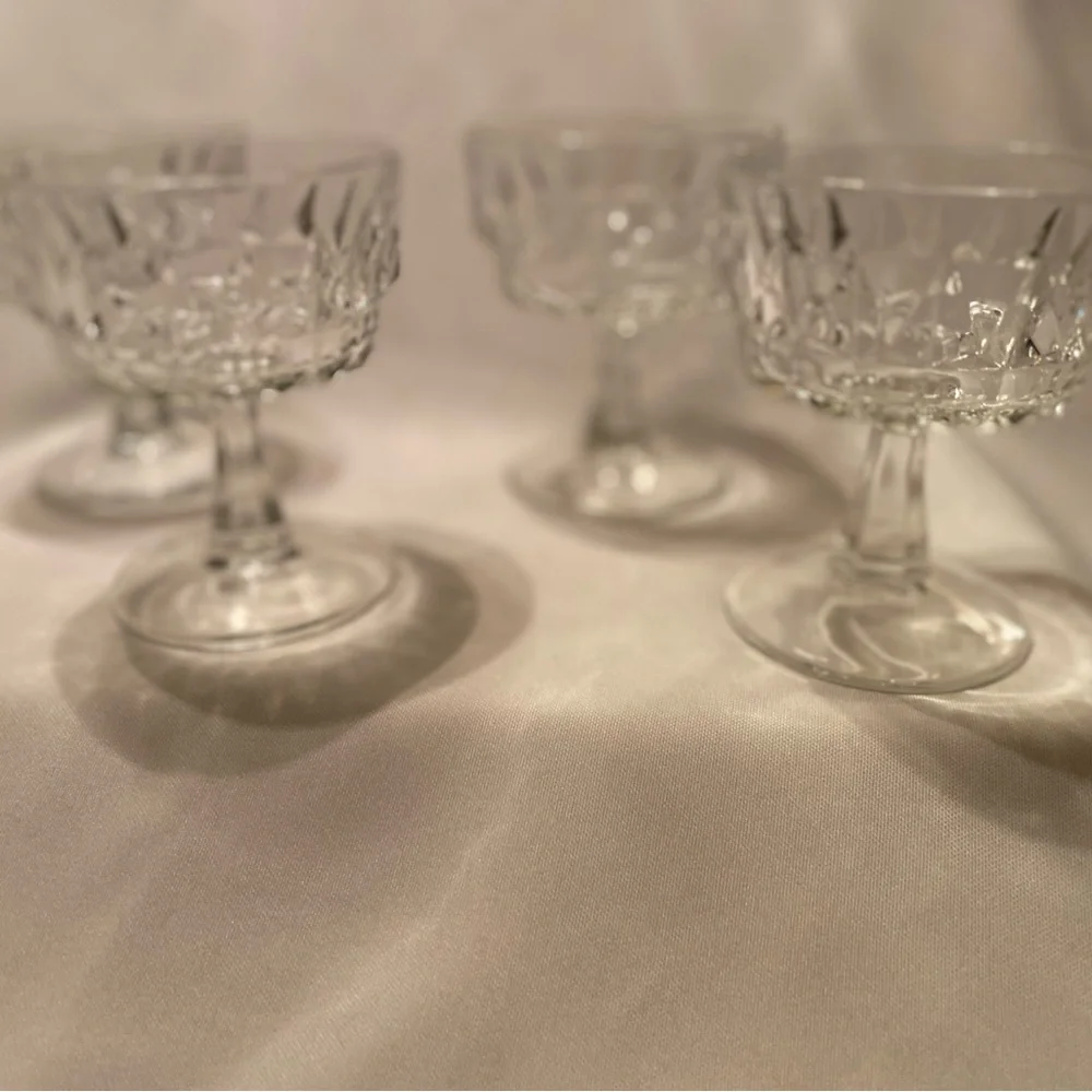 Arcoroc Prestige de France Artic Champagne Sherbet Crystal Glasses
